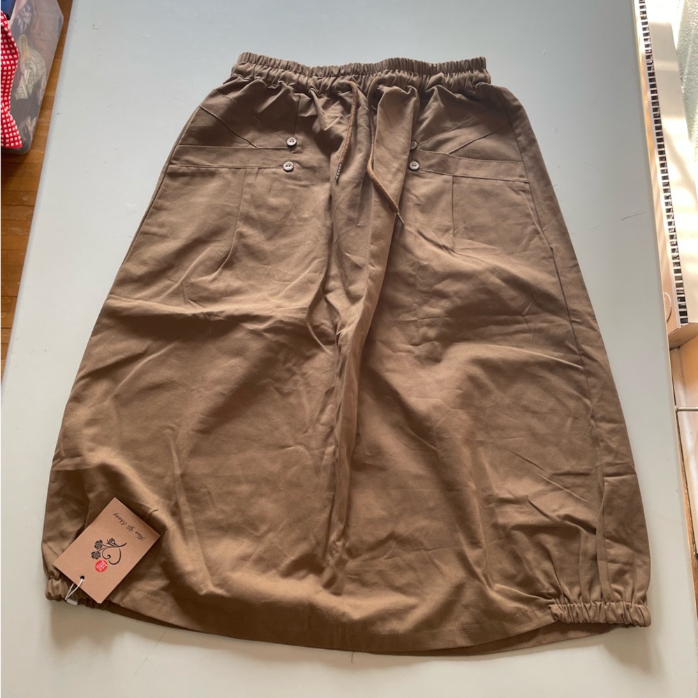 Brown mid length skirt